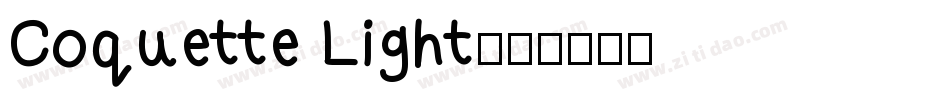 Coquette Light字体转换